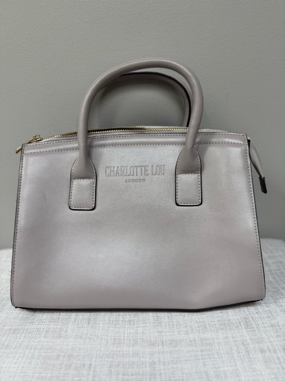 NWOT Charlotte Lou London Taupe Handbag